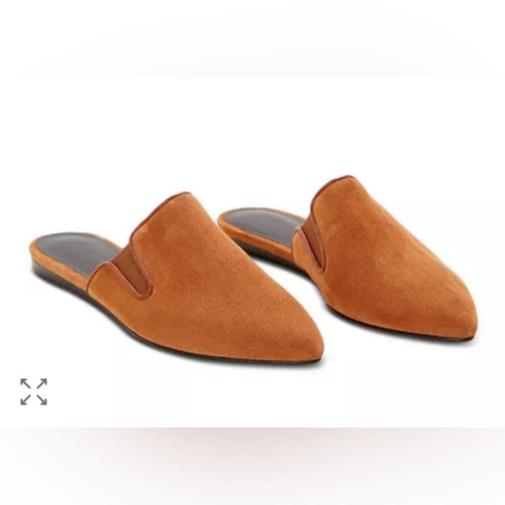 Jenni Kayne Brown Suede Slip-On Mules